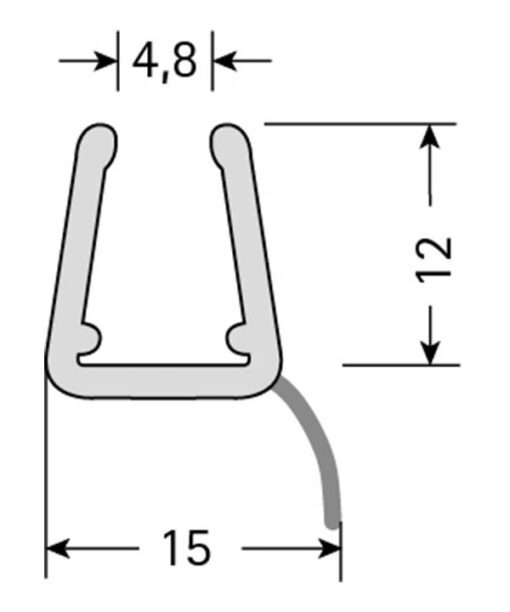 Ersatzteil Glasdusche Piktogramm AdriaProfil