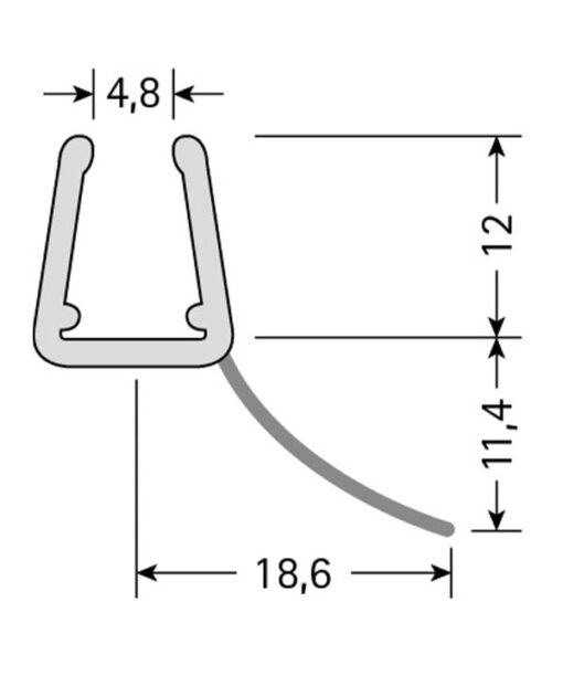 Ersatzteil Glasdusche Piktogramm AdriaProfil gross