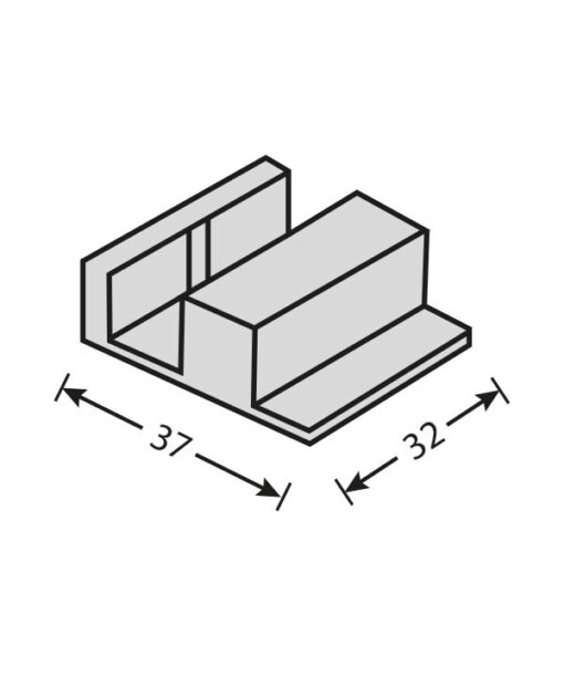 Ersatzteile Glasdusche Piktogramm Fluegelführungsstück Tansa 37x32mm