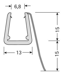 Ersatzteile Glasdusche Piktogramm Pendeltuerdichtung