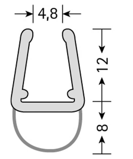 Ersatzteile Glasdusche Piktogramm Streifdichtung